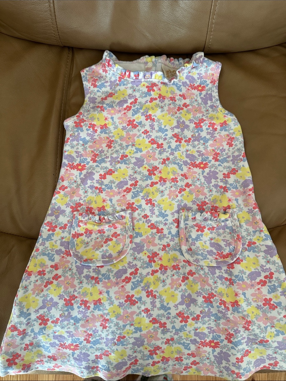 Girls  Beaufort Bonnet Floral Sleeveless Dress - Pastel Yellow, Pink, Lavender